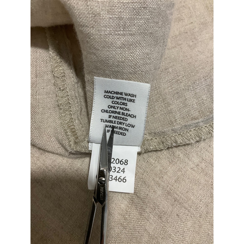 J. Jill Love Linen Pullover Tank Top Eyelet Beige Minimalist Beachy Coastal M - Picture 6 of 6